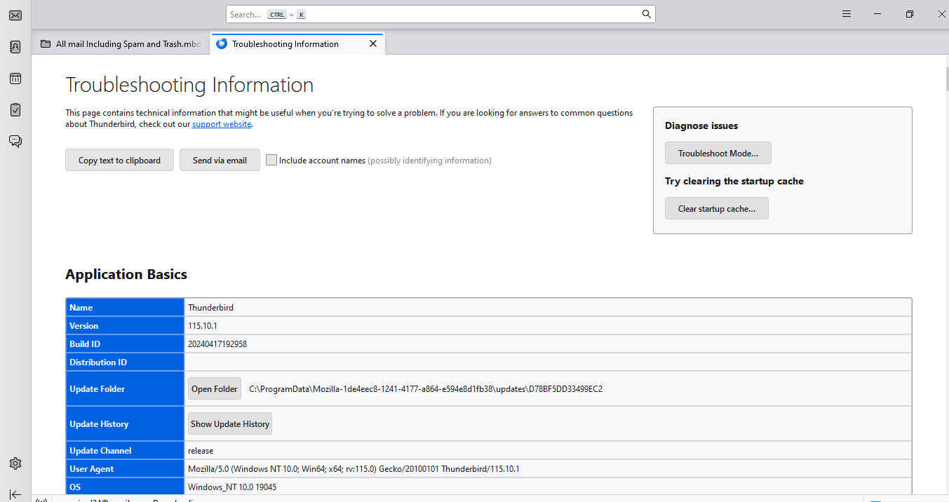 3_You will find ‘Open Folder’ under ‘Application Basics’, in front of ‘Update Folder’.